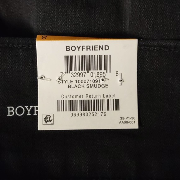 Style & Co Pull On Boyfriend Jeans in Black Smudge Small - Picture 9 of 11
